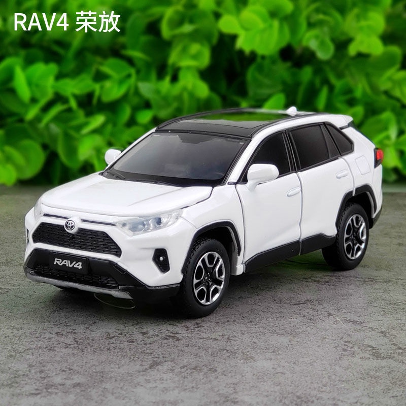 【現貨】1:32豐田RAV4榮放合金車模男孩玩具車仿真金屬避震小汽車模型擺件