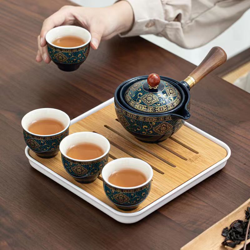 茶具套裝 便攜茶具組 泡茶組 旅行茶具 日式茶具 自動茶具 茶器 側把茶壺 自動泡茶