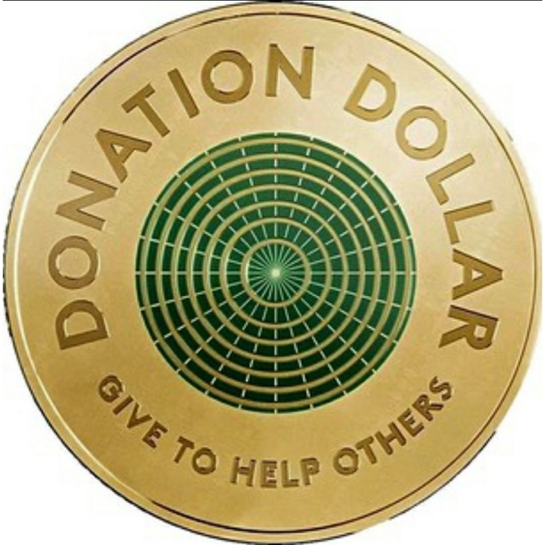 Auke 🇦🇺澳洲🇦🇺  2020年 《捐贈幣》，澳洲第一枚流通彩色紀念幣，UNC品相(伊麗莎白二世頭像)