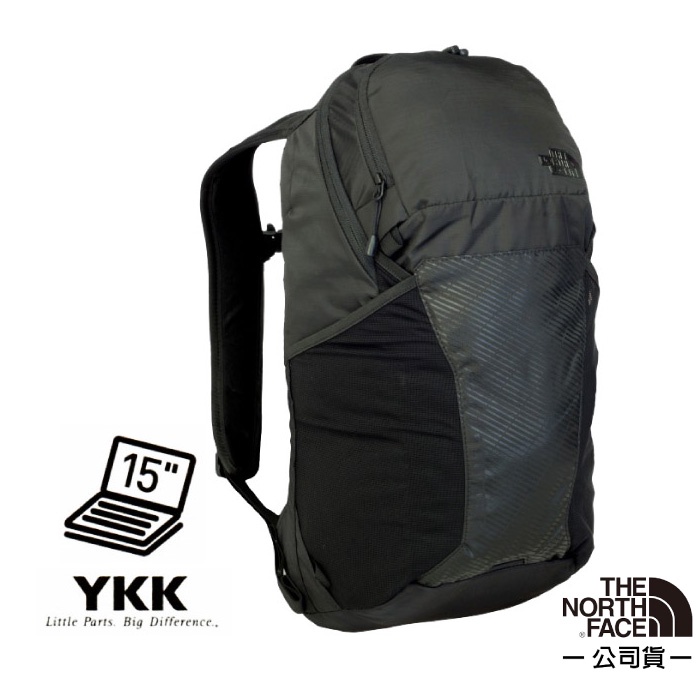 【美國 The North Face】輕量15吋電腦背包17L PREWITT/日用背包.運動休閒背包_黑_C090