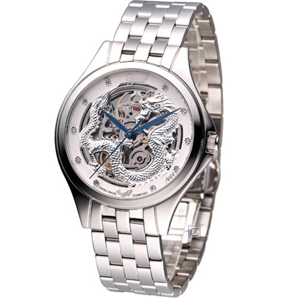 愛其華錶 Ogival 龍騰紀念機械腕錶829.65AGS銀白