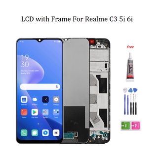 帶框螢幕總成相容Realme C3 Realme 5i 6i LCD 顯示屏 螢幕總成 液晶面板 螢幕總成