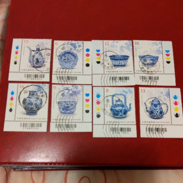 舊票 台灣古物郵票 青花瓷