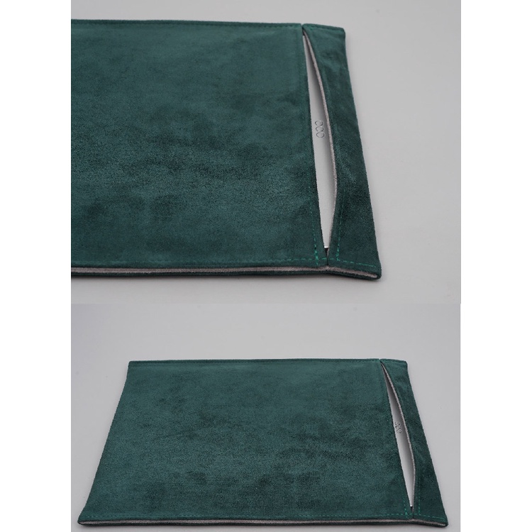 KGO 平板雙層絨布套袋 蘋果iPad Pro 12.9吋2018~2021保護套袋 深綠收納套袋內膽包袋 內裏套包