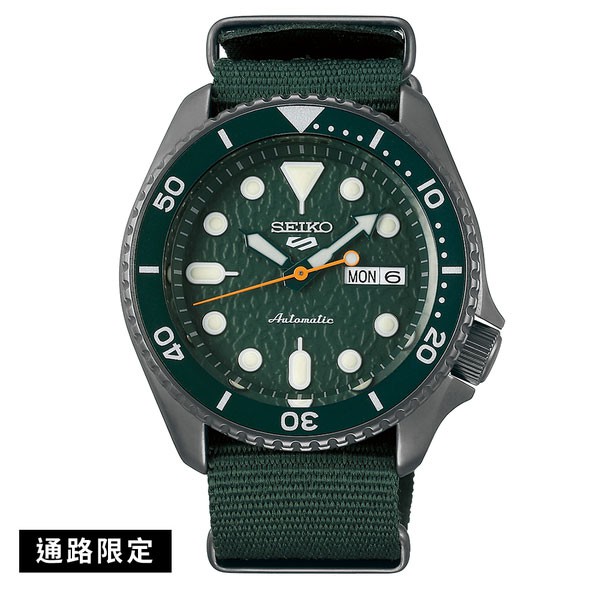 【SEIKO】5SPORTS 綠水鬼波紋帆布機械錶 SRPD77K1 4R36-07G0H 台灣公司貨SK022