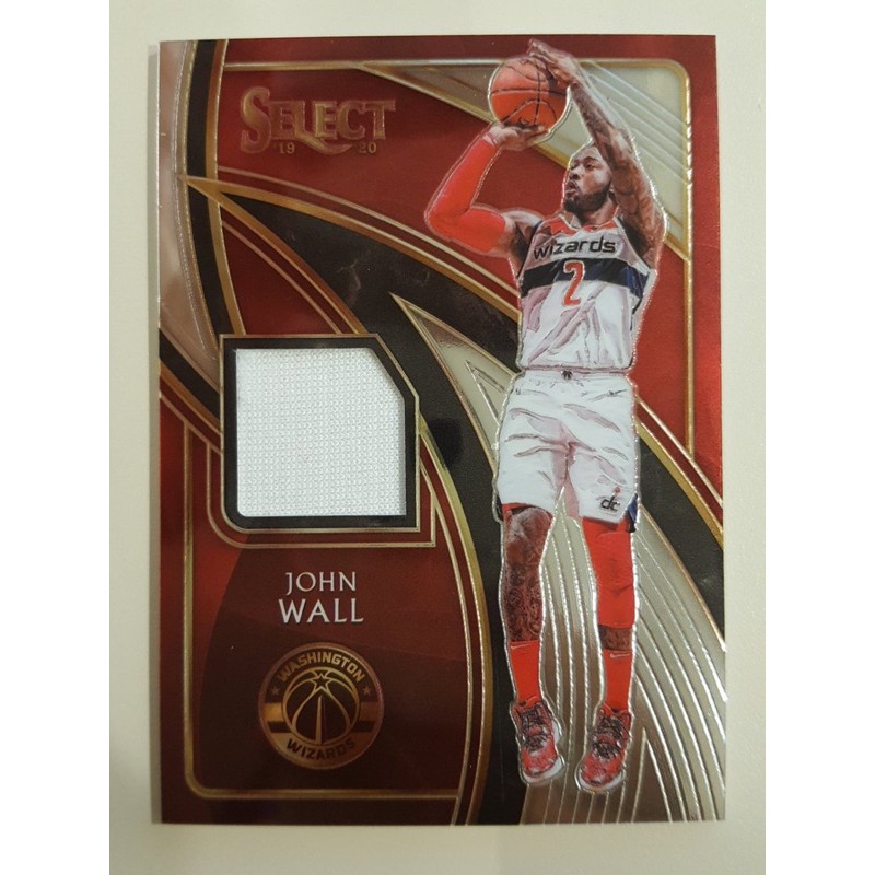 《榮卡舖》2019-20 Panini Select 巫師主力 John Wall 金屬面實戰球衣卡