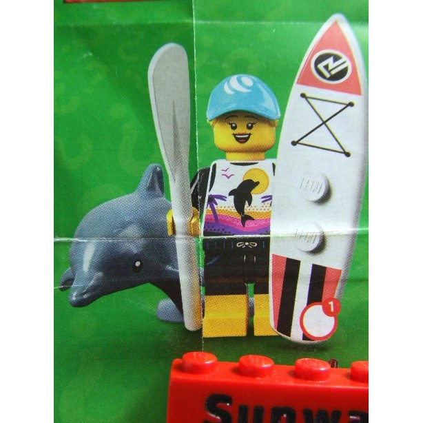 【積木2010】樂高 LEGO 71029 立槳 SUP / 划槳衝浪者 海豚 / 全新未拆袋 第21代人偶包 (1)