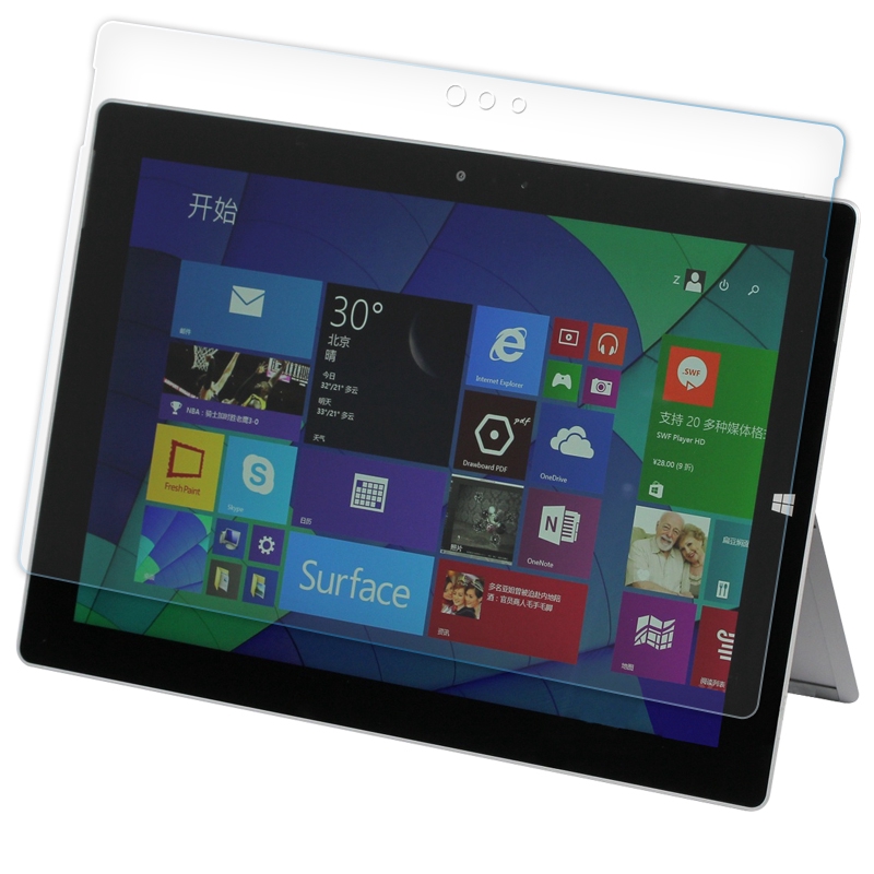 微軟 鋼化玻璃屏幕保護膜適用於 Microsoft Surface RT 10.6 英寸 Surface 3 10.8