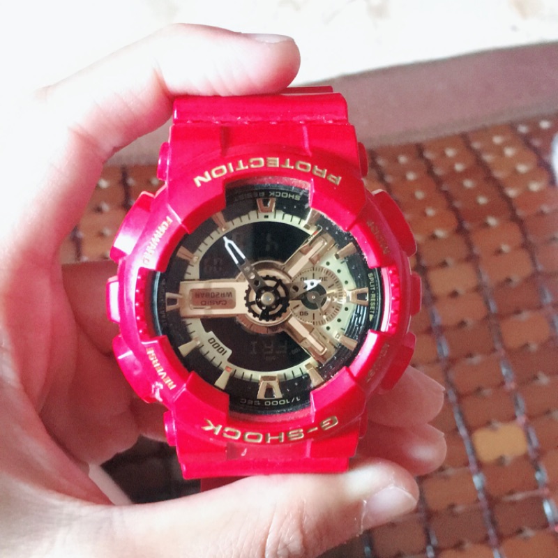 二手出售-CASIO G shock手錶-紅色