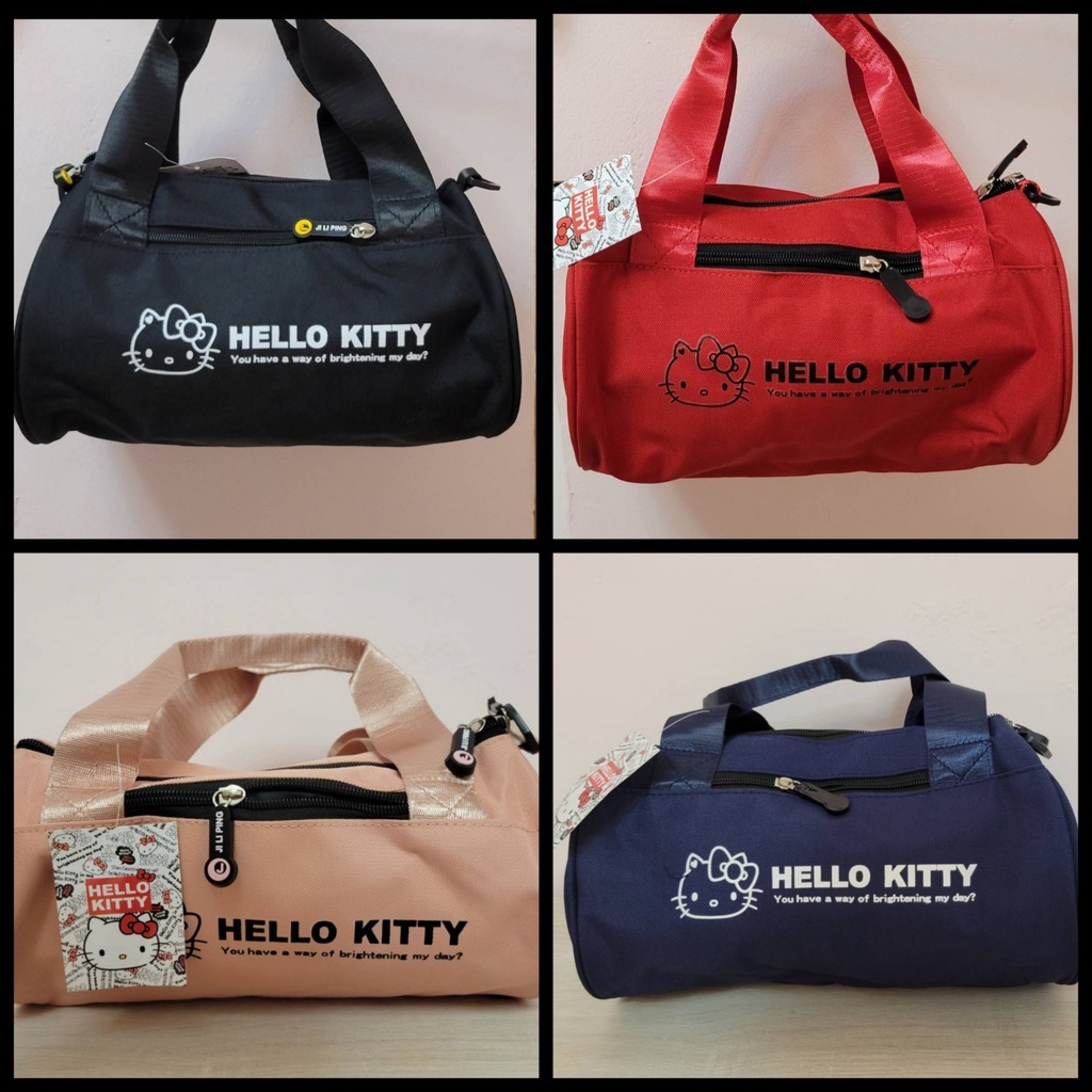 三麗鷗正版授權 Hello kitty 旅行小提袋 圓筒包 KT 圓筒提袋 旅行包 旅行袋 運動包 運動提袋 全新現貨