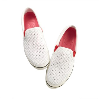美國加州 PONIC&Co. DEAN 防水輕量透氣懶人鞋 雨鞋 白色 男女 防水鞋 編織平底休閒鞋 樂福鞋 環保膠鞋