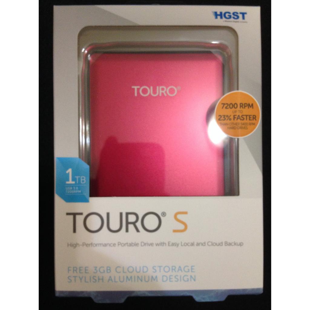 (全新含運) 7200轉 HGST Touro S 1TB USB3.0 2.5" 高速行動硬碟 ★耀眼紅★