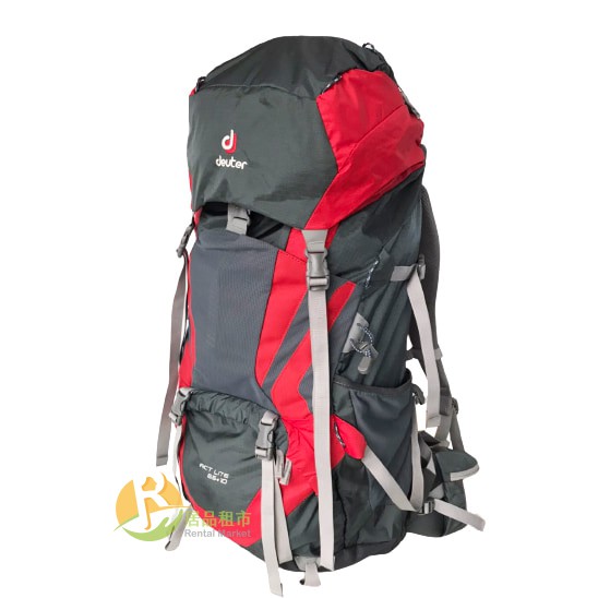 【居品租市】※專業出租平台 - 生活用品※ 德國 Deuter ACT Lite 65+10L 輕量拔熱式背包-黑紅