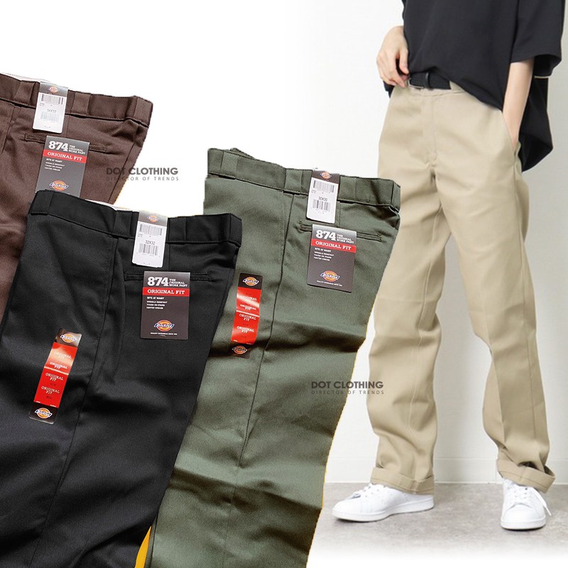 DICKIES 874 ORIGINAL FIT 硬挺 硬板 工作褲 長褲 寬版 直筒褲 新款 褲頭無印刷 DOT聚點