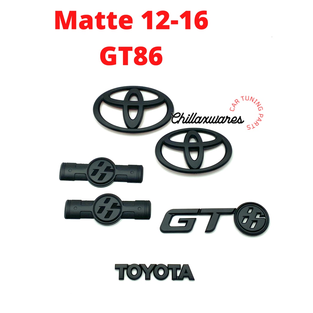 豐田12-16 Toyota GT86 霧黑車標貼紙 6件組 JDM 頭文字D