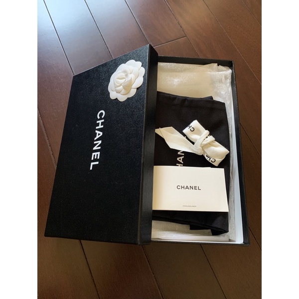 香奈兒Chanel  專櫃正版鞋盒  置放草編鞋（36）含防塵袋  客訂