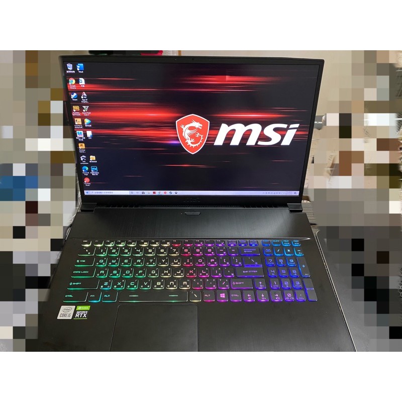 二手MSI GF75 17.3吋16G/RTX3060-6G/i5-10500H/512GB SSD/FHD僅使用半個月