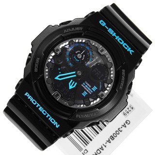 全新 CASIO G-SHOCK 天藍x酷黑 潮流重裝錶 GA-300BA-1(GA 300 BA 1)