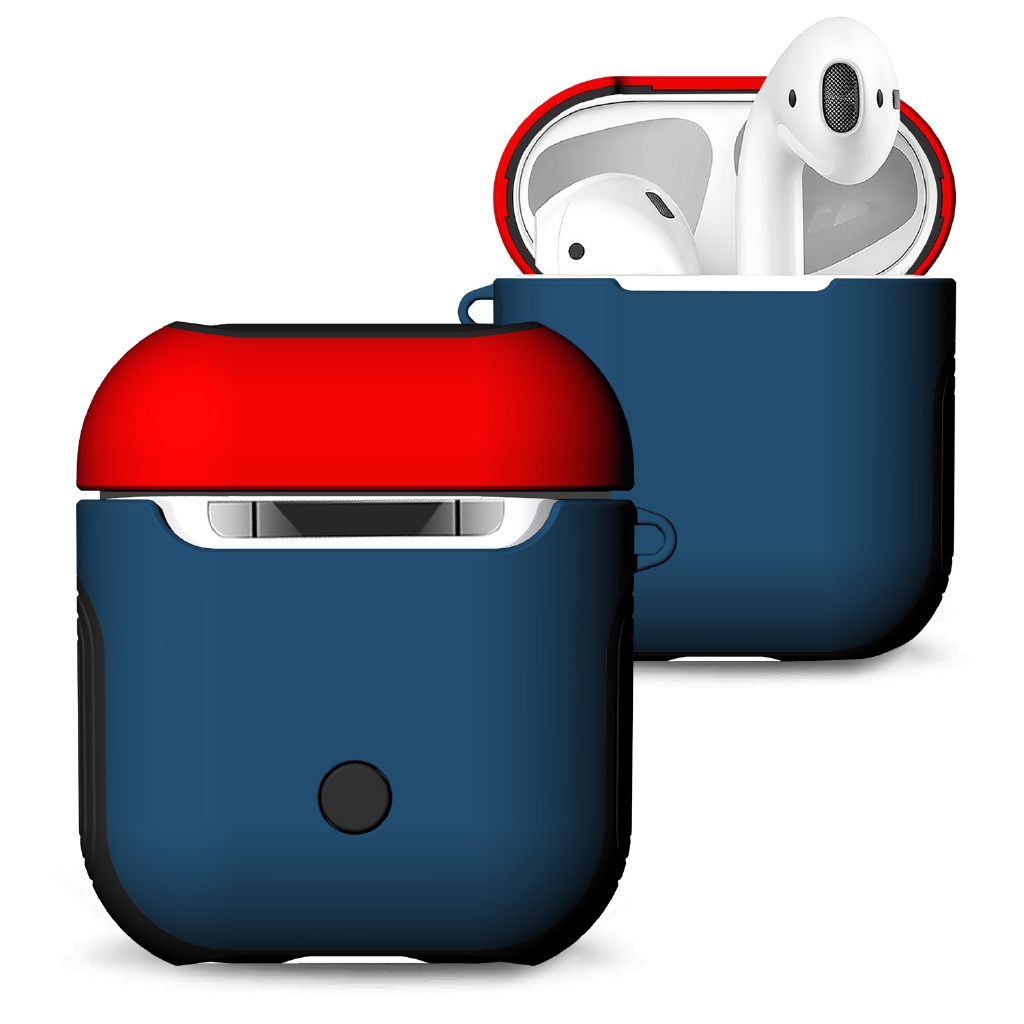 新款 蘋果Airpods保護殼 簡約 純色 藍牙耳機保護 硬殼 二合一TPU+PC 防摔保護套 贈掛鉤 防丟