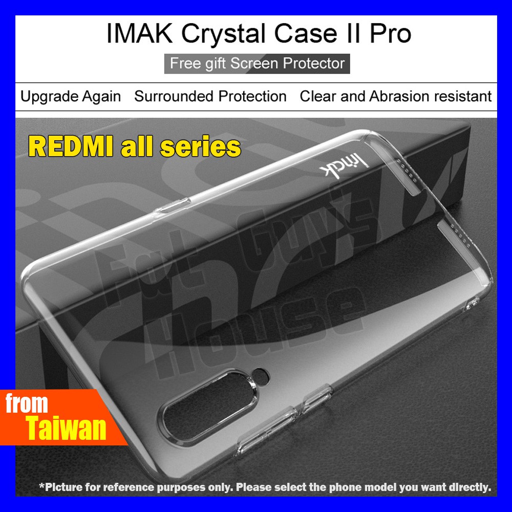 IMAK REDMI NOTE 8 7 6 PRO Crystal II Hard Case