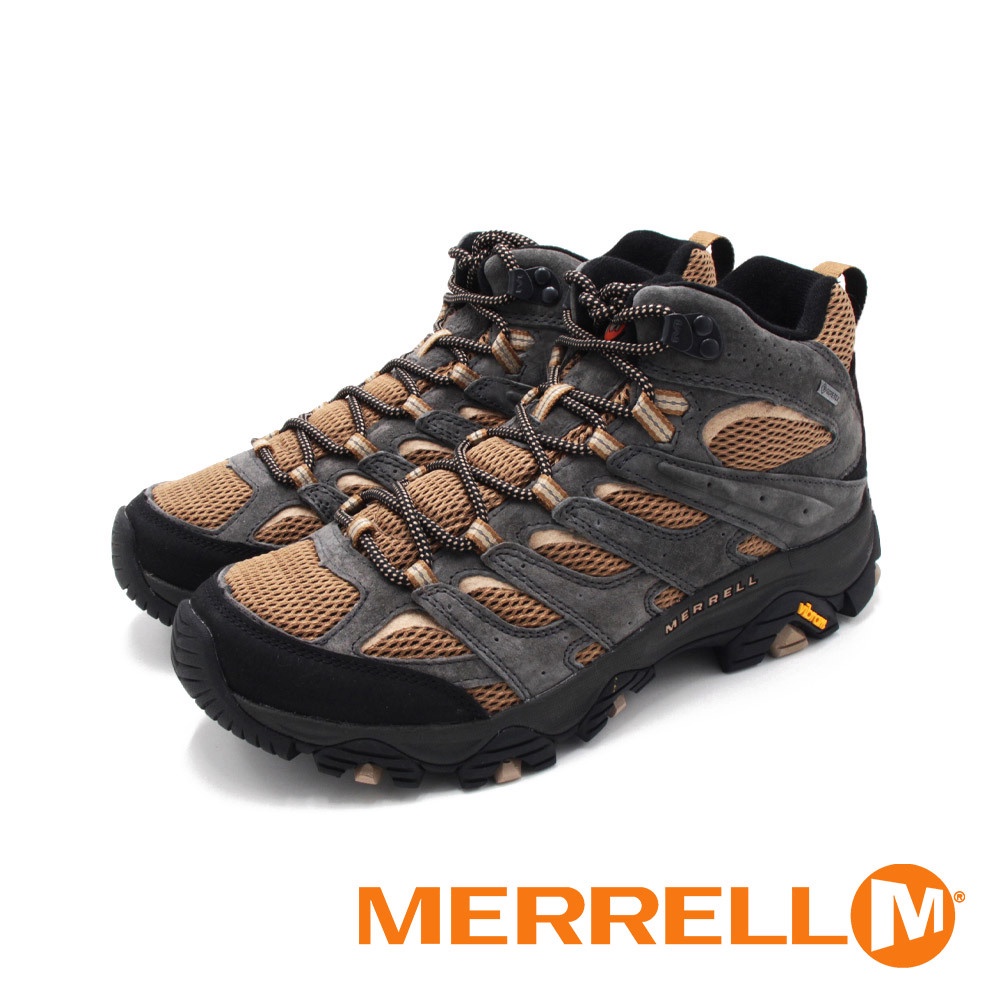 MERRELL(男)MOAB 3 MID GORE-TEX防水登山中筒鞋 男鞋－灰咖(另有黑)