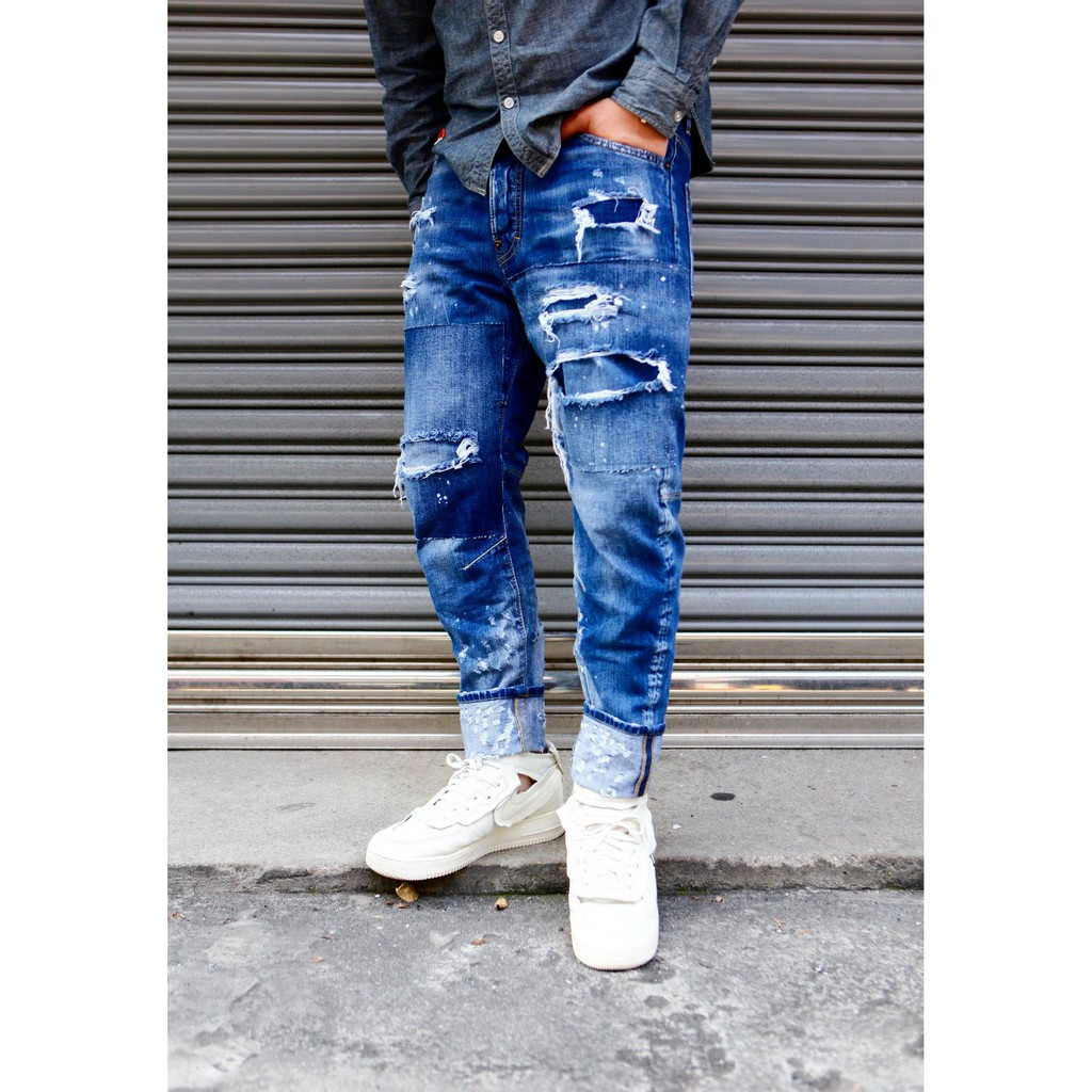 DSQUARED2 D2 21SS COMBAT JEAN 義大利 春夏 破壞 水洗 錐形 丹寧 牛仔褲 全新 現貨