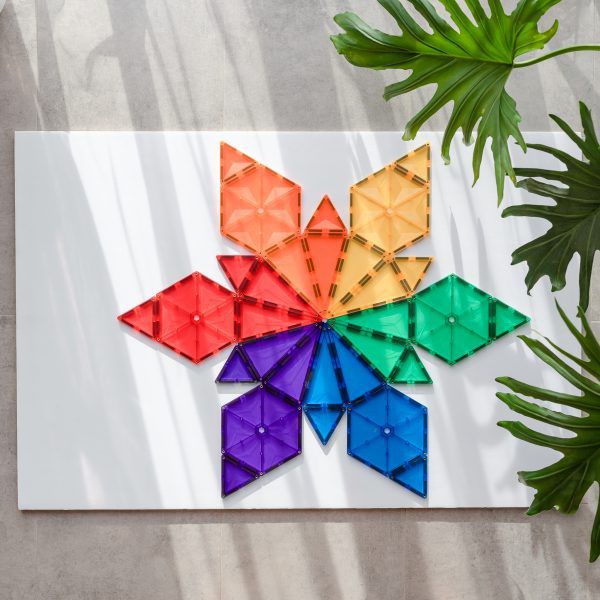 澳洲 Connetix 彩虹磁力積木-幾何圖形組(30pc)聖誕禮物|磁性積木|磁力片【麗兒采家】