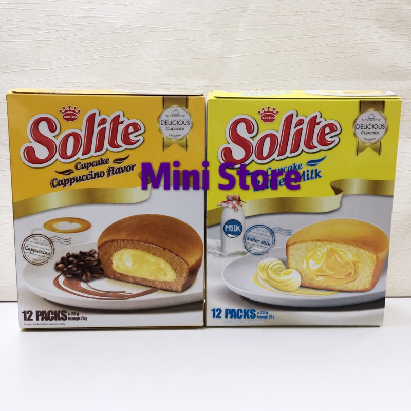 越南進口Solite 杯子蛋糕 奶油 咖啡兩種口味 12*23g即期促銷50元