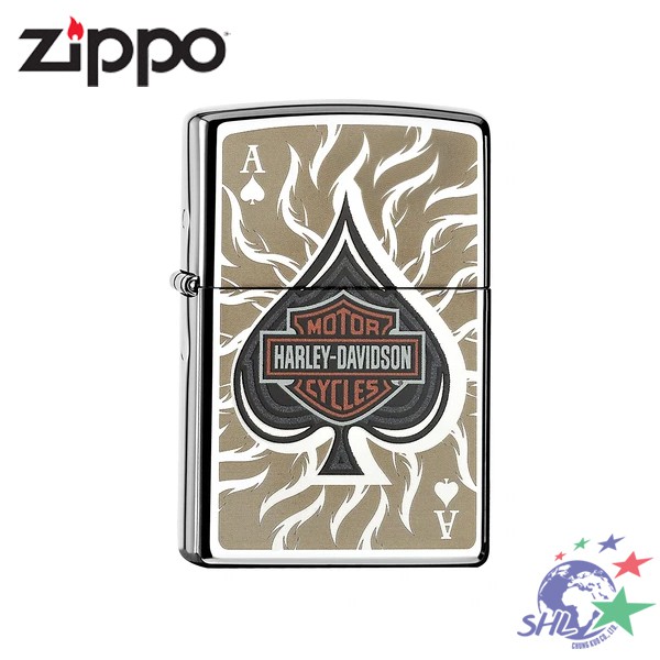 Zippo 美系經典 Harley Davidson 哈雷 - 黑桃Ace / NO.28688 / ZP446【詮國】