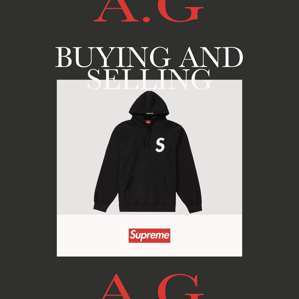 《A.G代購》現貨！Supreme SS20 開季帽T S Logo Hooded Sweatshirt 黑色Ｍ號