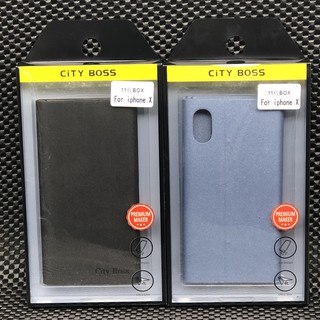 City Boss IPhone X XS 11代BOX 隱扣側掀皮套 行動電源造型 磨砂 保護套 隱藏磁扣