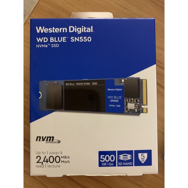 WD藍標SN550 500G 全新未拆封。