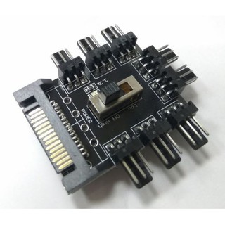 【不囉嗦24H送出】風扇集線器 SATA 大4D 支援8風扇 (挖礦 散熱器 風扇 電源供應器 位元幣 主機)