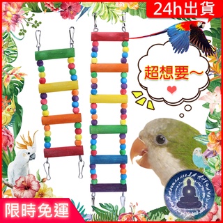 【寵物覺醒24h出貨】鸚鵡玩具食用色素彩色爬梯樓梯攀爬(易掉色)鸚鵡用品TropicalPlanet熱帶星球