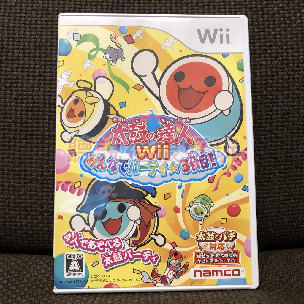 現貨在台 無刮 Wii 太鼓達人3 太鼓達人 三代目 太鼓之達人三代目 太鼓達人 3 日版 正版 遊戲 16 W770