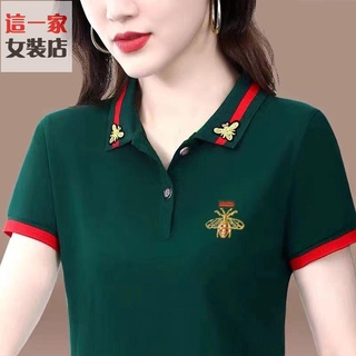 polo衫 翻領短袖 上衣 100%純棉短袖夏季 修身 好穿 polo衫寬松韓版ins潮運動翻領短袖 刺繡上衣熱賣款
