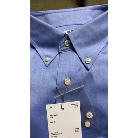 Uniqlo 優衣庫男裝 特級抗皺 SLIM FIT襯衫 藍 白 全新含吊牌