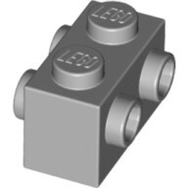 《安納金小站》 樂高 LEGO 淺灰色 1x2 基本磚 附雙面側接 變形磚 轉向磚 零件 4657459 52107