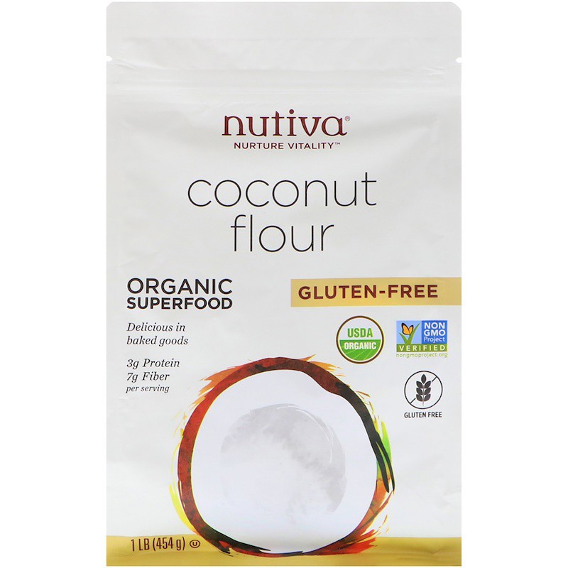 &lt;現貨&gt;Nutiva椰子細粉 Coconut Flour   454g 生酮烘焙 生酮 低醣 田安石