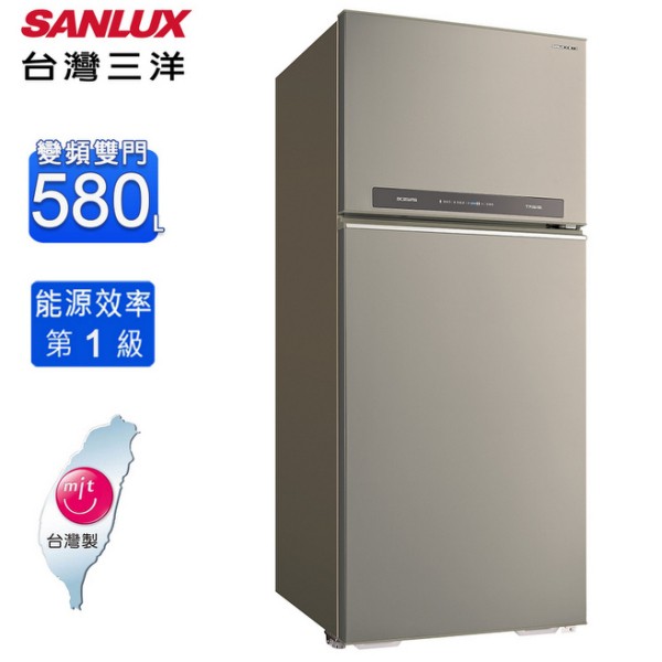 台灣三洋 SANLUX 580公升雙門變頻冰箱 SR-C580BV1B(含運費,不含樓層費)