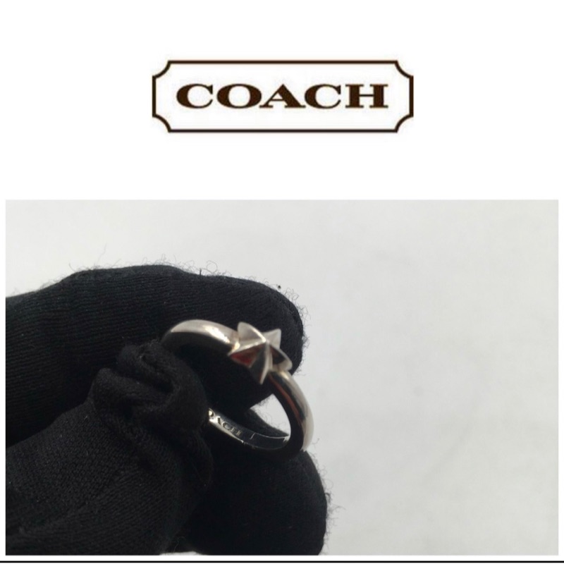 二手真品  COACH  戒指 尾戒 925銀。K123