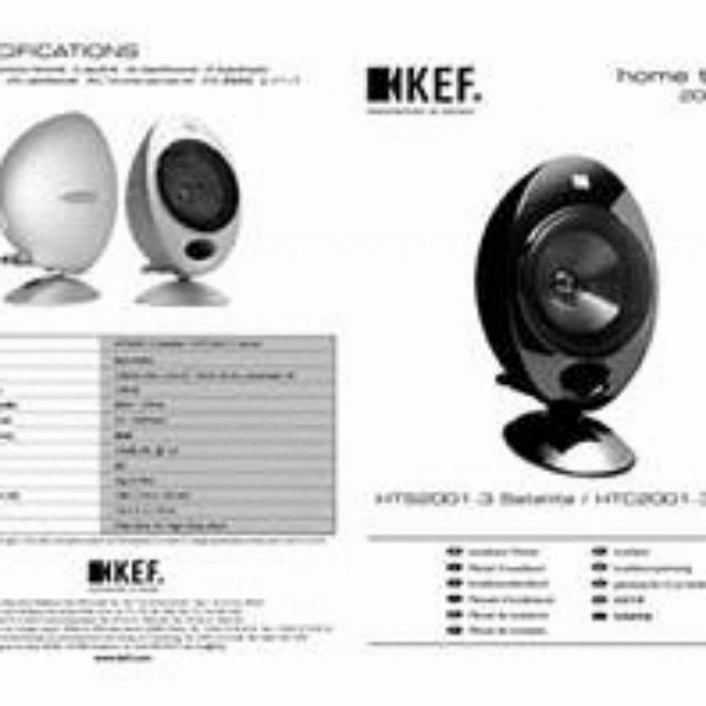 英國 KEF HTS-2001 五聲道.蛋型喇叭/鏡面黑