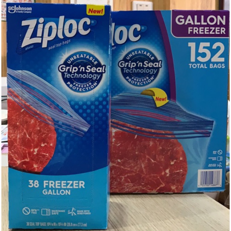 有發票 好市多代購 Ziploc 密保諾 雙層夾鏈冷凍保鮮袋 (38入*4盒)