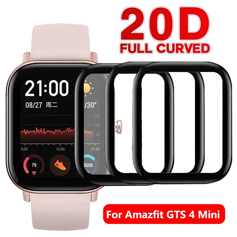 適用於 Amazfit GTS 4 Mini / 屏幕保護膜智能手錶配件的全覆蓋軟保護膜蓋而不是玻璃