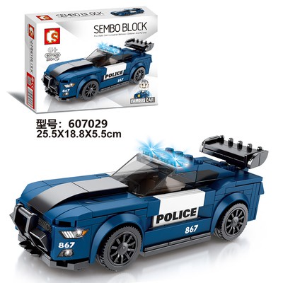 野馬 警車 SD 607029 跑車 超跑 GTR MINI 相容 樂高 LEGO 75894 10625