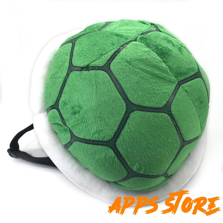 [APPS STORE]超級瑪莉 綠烏龜背包 馬力歐 瑪麗奧 馬里奧庫諾龜書包烏龜殼綠色毛絨雙肩包