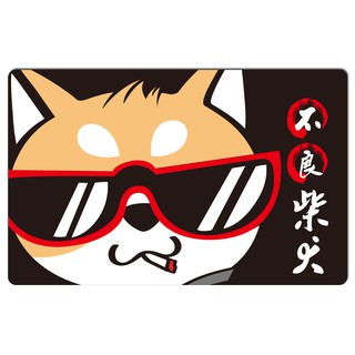 【悠遊卡貼紙】不良柴犬大頭 # 悠遊卡/e卡通/感應卡/門禁卡/識別證/icash/會員卡/多用途卡片型貼紙