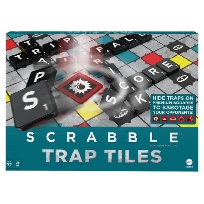 英文拼字遊戲進階版 SCRABBLE TRAP TILES 高雄龐奇桌遊