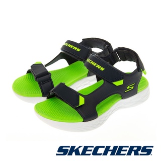 【SKECHERS】男童系列 涼拖鞋 ON-THE-GO 600 - 400054L - NVLM 藍綠 (US1)