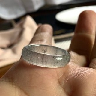 翡翠A貨~放光老坑冰烏雞翡翠戒指平安扣~戒指~戒圈~指環~玉戒~